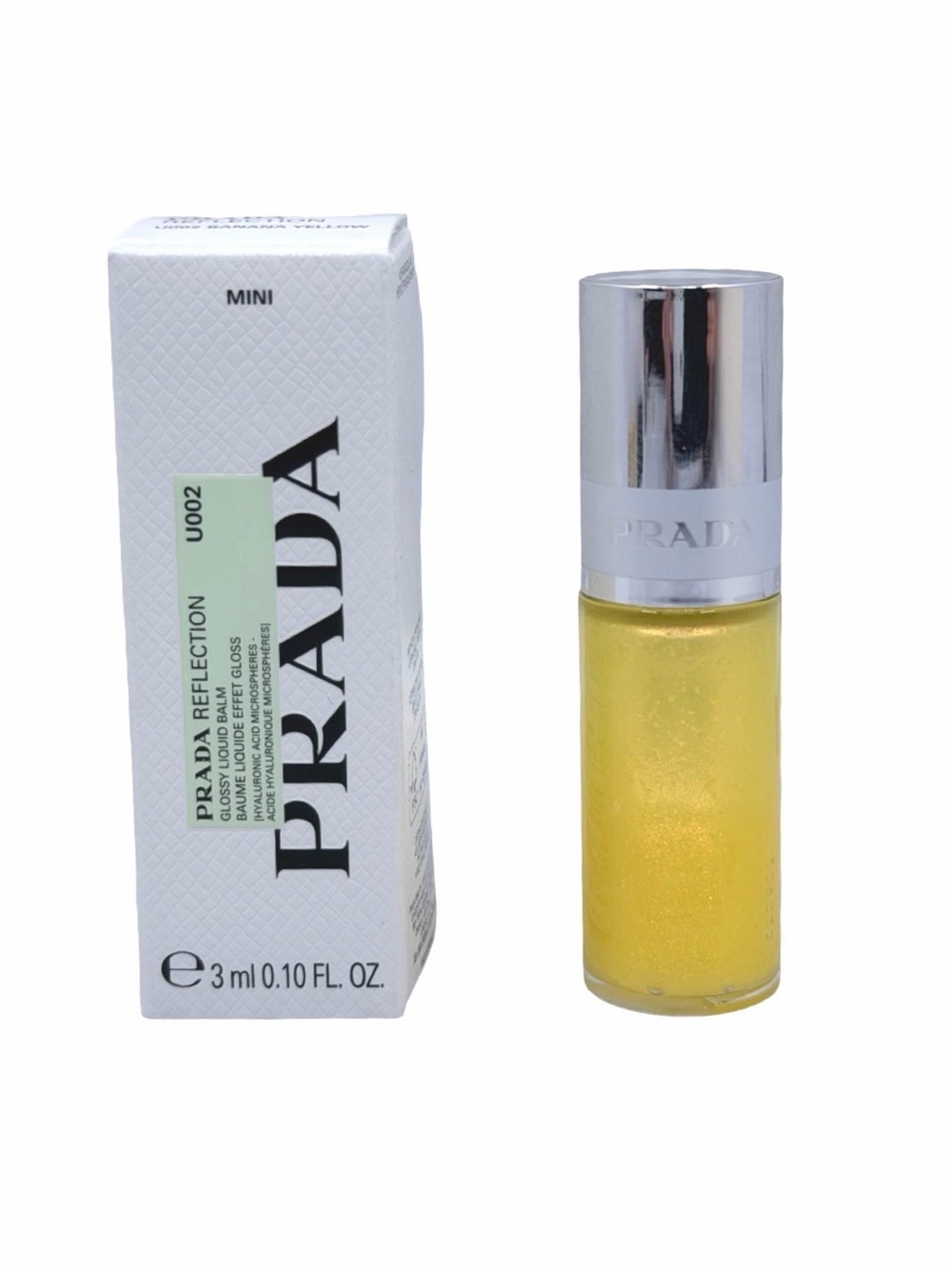 Prada Mini Reflection Glossy Liquid Balm - 3 ml / 0.10 fl oz - Banana Yellow
